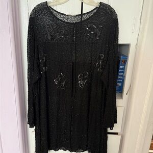 Elegant Black Beaded Topper